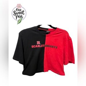 Scarlet Knights Two-Tone Crop Top